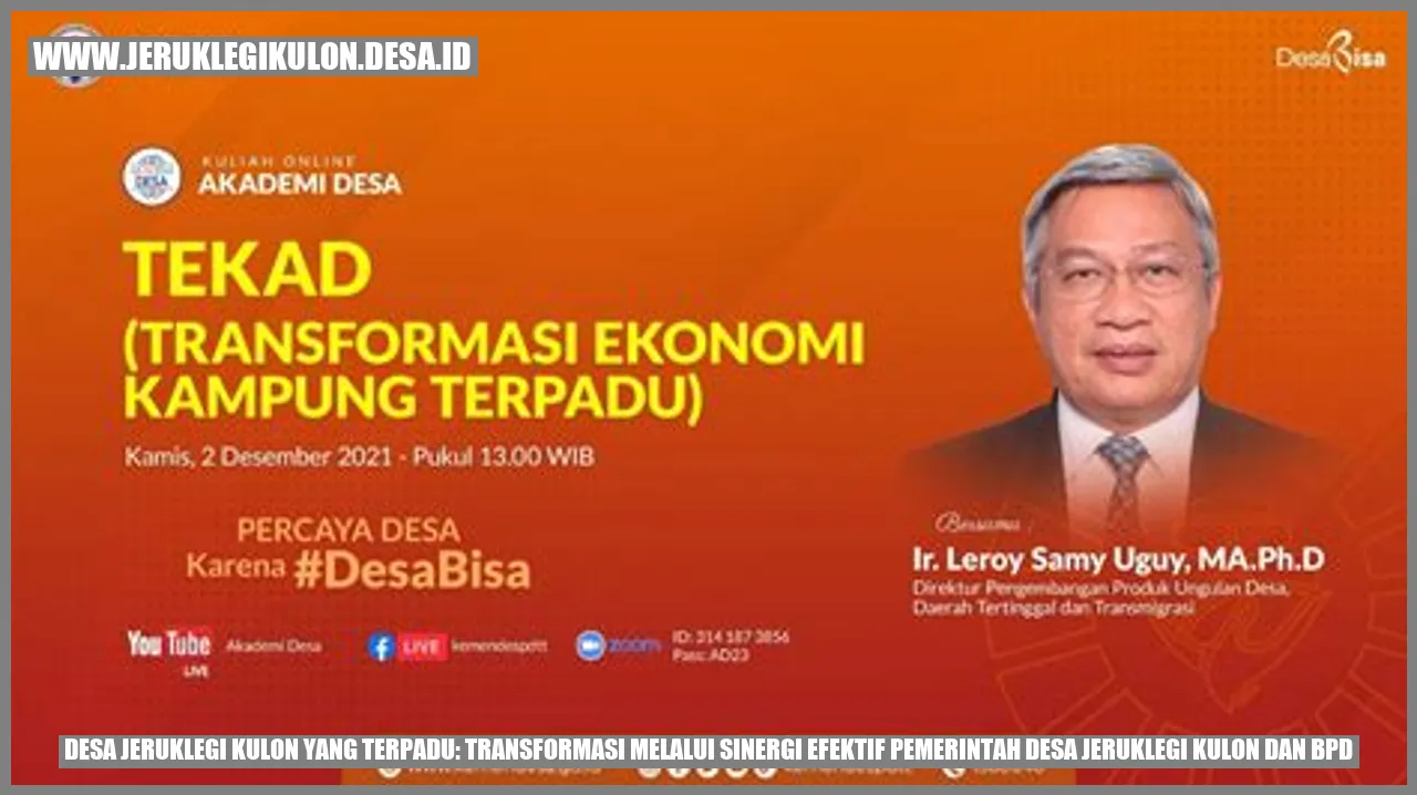 Desa Jeruklegi Kulon yang Terpadu
