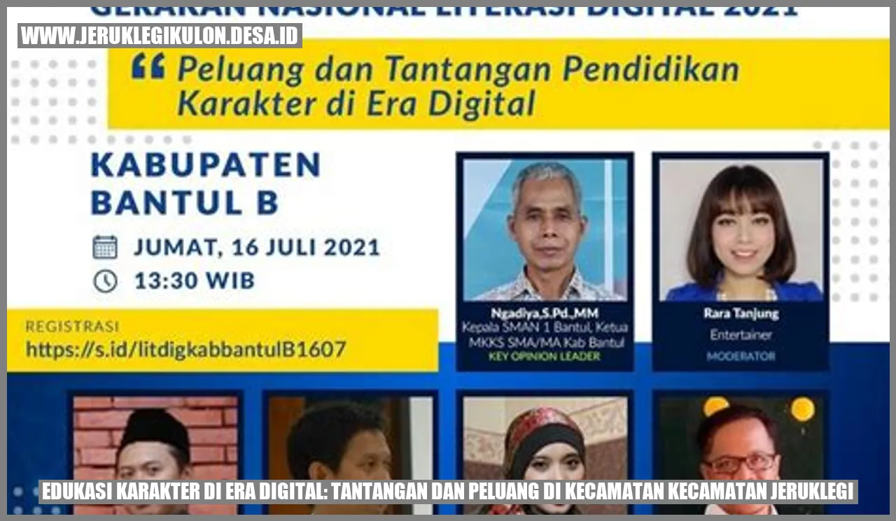 Edukasi Karakter di Era Digital: Tantangan dan Peluang di Kecamatan Kecamatan Jeruklegi