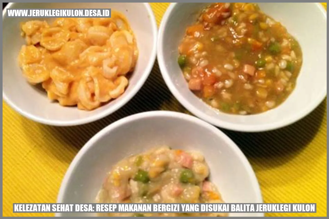 Makanan Bergizi yang Disukai Balita Jeruklegi Kulon