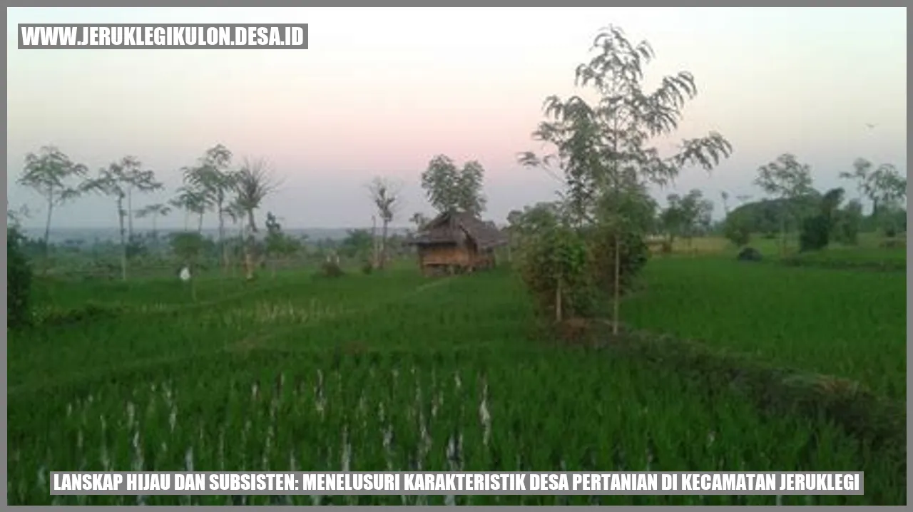 Lanskap Pertanian di Kecamatan Jeruklegi