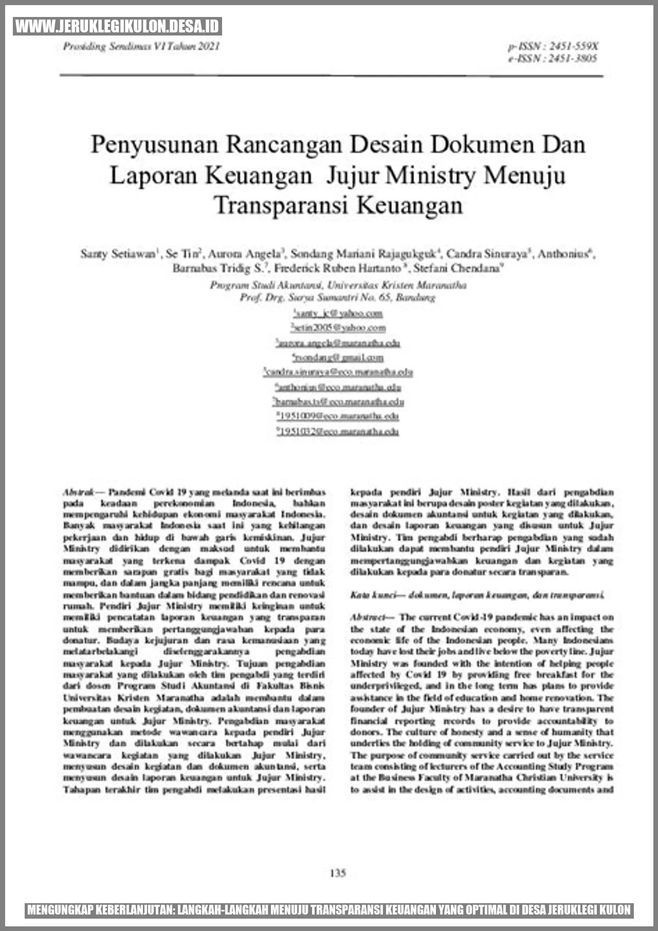 Mengungkap Keberlanjutan: Langkah-langkah Menuju Transparansi Keuangan yang Optimal di Desa Jeruklegi Kulon