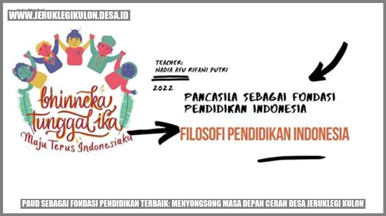 PAUD sebagai Fondasi Pendidikan Terbaik: Menyongsong Masa Depan Cerah Desa Jeruklegi Kulon