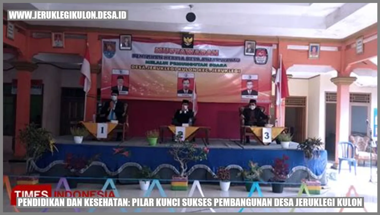Pendidikan dan Kesehatan: Pilar Kunci Sukses Pembangunan Desa Jeruklegi Kulon